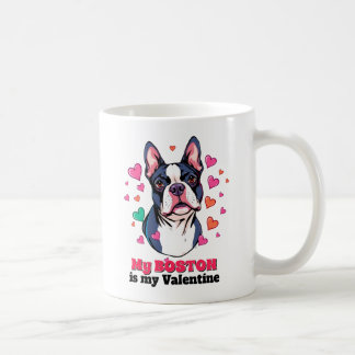 Mein Boston Terrier ist mein Valentinhund Niedlich Kaffeetasse