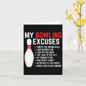 Mein Bowling entschuldigt Bowler Funny Bowling Dam Karte (Gelbe Blume)