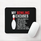 Mein Bowling entschuldigt Bowler Funny Bowling Dam Mousepad (Mit Mouse)