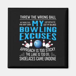 Mein Bowling entschuldigt Bowling T Shirts Funny B Magnet