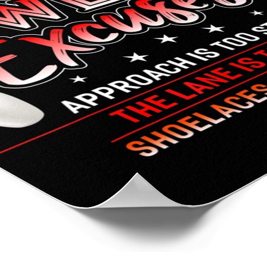 Mein Bowling entschuldigt den Spaß am Bowling Poster (Ecke)