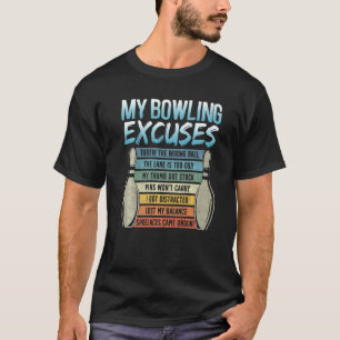 Mein Bowling entschuldigt Retro Vintag 10 Button F T-Shirt