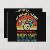 Mein Bowling entschuldigt Retro Vintage Bowler Bow (Vorne/Hinten)