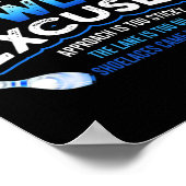 Mein Bowling entschuldigt sich für Spaß Bowling Ge Poster (Ecke)