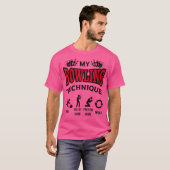 Mein Bowling Technik Bowl Yell bei 10 Button Bowle T-Shirt (Vorne ganz)