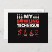 Mein Bowling Technik Bowl Yell um 10 Button beten Postkarte (Vorne/Hinten)