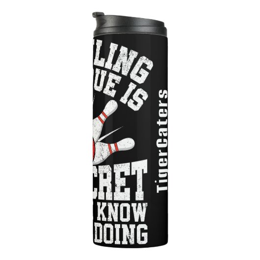 Mein Bowling Technik Top Secret Graphic Thermosbecher (Nach rechts gedreht)