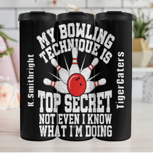 Mein Bowling Technik Top Secret Graphic Thermosbecher