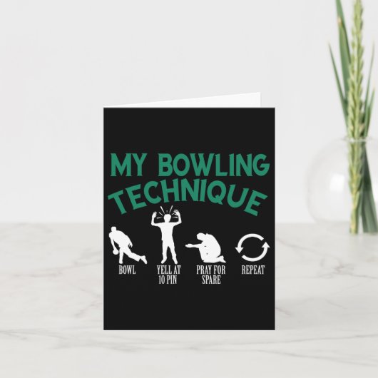 Mein Bowling Technique Bowling Karte (Vorderseite)