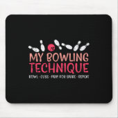 Mein Bowling Technique Fun Spaß Bowler Player Team Mousepad (Vorne)