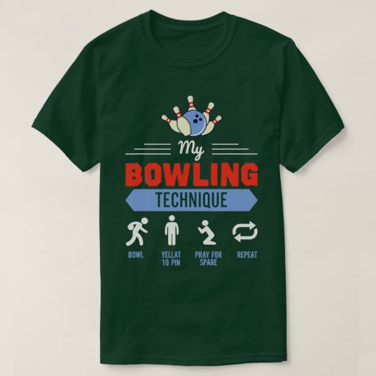 Mein Bowling Technique Funny Bowler T-Shirt (Design vorne)