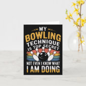 Mein Bowling Technique Funny Bowling Karte (Gelbe Blume)