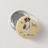 Mein Boxer Ate Meine Hausaufgaben Button (Vorne & Hinten)