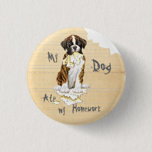 Mein Boxer Ate Meine Hausaufgaben Button