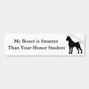 Mein Boxer ist intelligenter als Ihr Ehrenstudent Autoaufkleber