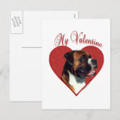 Mein Boxer Valentine Feiertagspostkarte (Vorne/Hinten)
