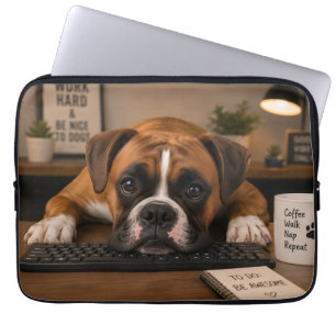 Mein Boxerhund Arbeitet Hart Laptopschutzhülle
