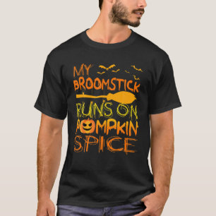 Mein Broomstick läuft an der Kürbisspül-Horror-Nac T-Shirt