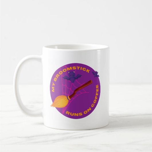 Mein Broomstick trinkt Kaffee Kaffeetasse (Links)