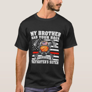 Mein Bruder hat die Gegend des tapferen Feuerwehrm T-Shirt
