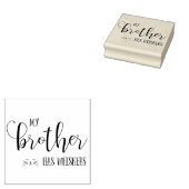 Mein Bruder hat Whiskers Typografie Gummistempel (Stempel)