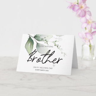 Mein Bruder Hochzeit danke Ihnen von Bride Groom C Karte