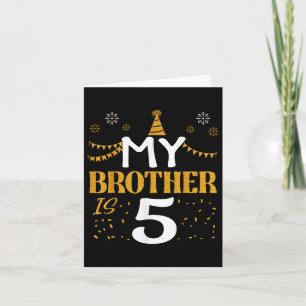 Mein Bruder ist 5. Geburtstag 2020 5 Jahre alt Bro Karte