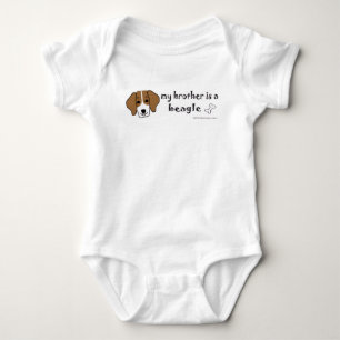 Mein Bruder ist Beagle Baby Strampler