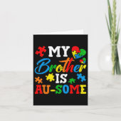 Mein Bruder ist ein Au-etwas-Autismus-Bewusstsein  Karte (Vorderseite)