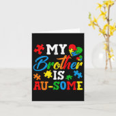 Mein Bruder ist ein Au-etwas-Autismus-Bewusstsein  Karte (Gelbe Blume)