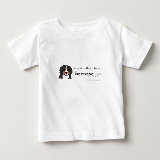 Mein Bruder ist ein bernischer Hund Baby T-shirt (Vorderseite)