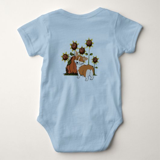 Mein Bruder ist ein Corgi Baby Strampler (Rückseite)