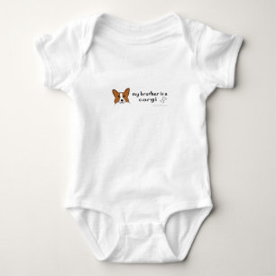 Mein Bruder ist ein Corgi mehr Rassen Baby Strampler