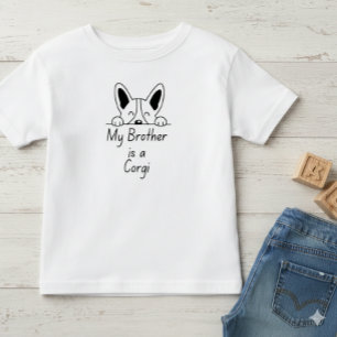'Mein Bruder ist ein Corgi' Spielende Hunde lieben Kleinkind T-shirt
