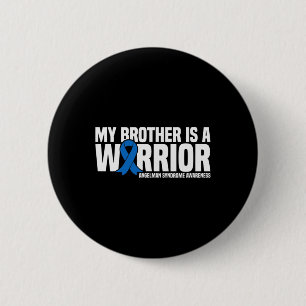 Mein Bruder ist ein Krieger Angelman-Syndrom-Bewus Button
