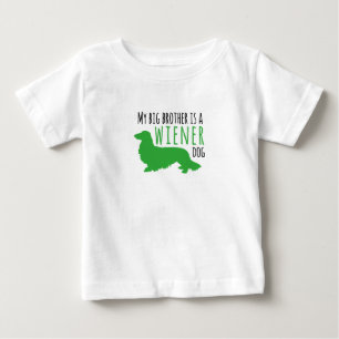 Mein Bruder ist ein Langhaar-Dackel-Hemd Baby T-shirt