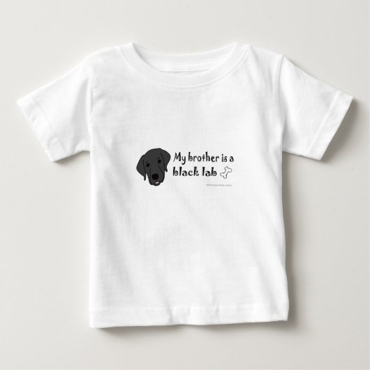 Mein Bruder ist ein schwarzes Labor Baby T-shirt (Vorderseite)