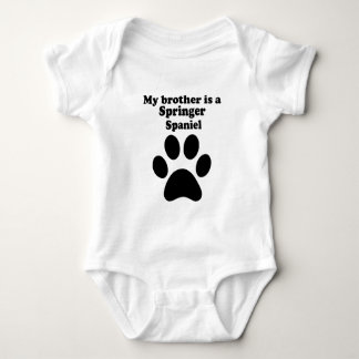 Mein Bruder ist ein Springer Spanier Baby Strampler