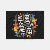 Mein Bruder ist eine Brüderin und Schwester Autism Fleecedecke (Vorderseite (Horizontal))