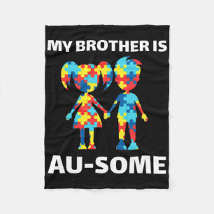 Mein Bruder ist großartig Autismus-Bewusstsein Ges Fleecedecke