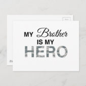 Mein Bruder ist mein Hero Digital Camouflage Postkarte (Vorne/Hinten)