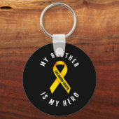 MEIN BRUDER IST MEIN HERO KINDHOOD KREBS BEWUSST. SCHLÜSSELANHÄNGER (Vorderseite)