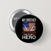 Mein Bruder ist mein herostolzer amerikanischer Ve Button (Vorne & Hinten)