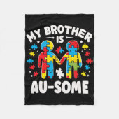 Mein Bruder ist Phantastisch Autismus, farbig Fleecedecke (Vorderseite)