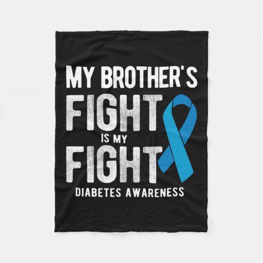 Mein Bruder kämpft gegen Diabetes Fleecedecke (Vorderseite)