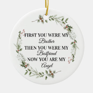 Mein Bruder, mein Engel-Ornament, Gedenkstätte Keramik Ornament