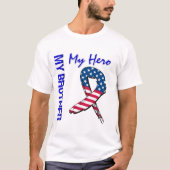 Mein Bruder Mein Held Patriotic Grunge Ribbon T-Shirt (Vorderseite)