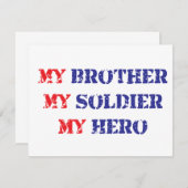 Mein Bruder, mein Soldat, mein Held Einladung (Vorne/Hinten)