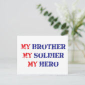 Mein Bruder, mein Soldat, mein Held Postkarte (Stehend Vorderseite)