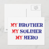 Mein Bruder, mein Soldat, mein Held Postkarte (Vorne/Hinten)
